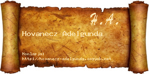 Hovanecz Adelgunda névjegykártya